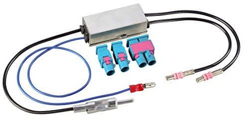 Hama 00107257 Antennen-Adapter, 2x Fakra auf DIN-Stecker/1x Doppel Fakra Lose