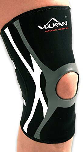 Vulkan Kinesio Rodillera Rótula Abierta, Hombre, Negro, L