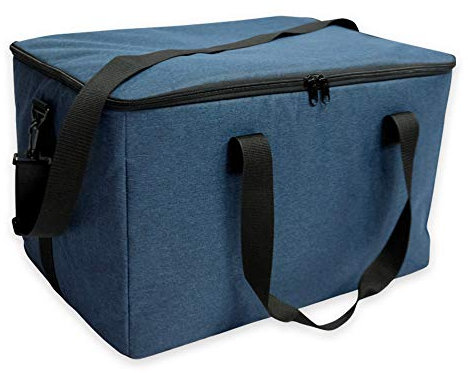 TIYASTUN® Kühltasche Gross 58L faltbar , Thermotasche zum Umhängen Faltbar Isoliertasche Picknicktasche Cooler Bag klappbar für Camping Familien Picknick Reise Auto(Dunkelblau)