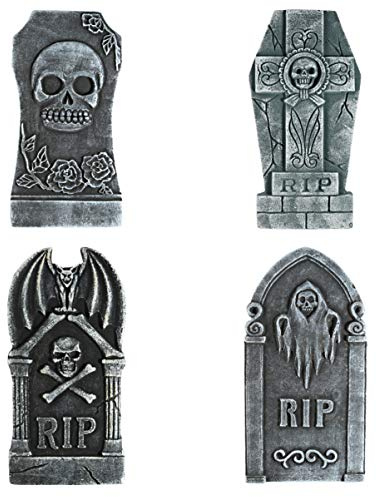 TOYANDONA Halloween Schaum Rip Friedhof Grabsteine ??4 Stück Halloween Grabstein Dekorationen Halloween Zubehör für Halloween Hof Spukhaus Outdoor Dekoration