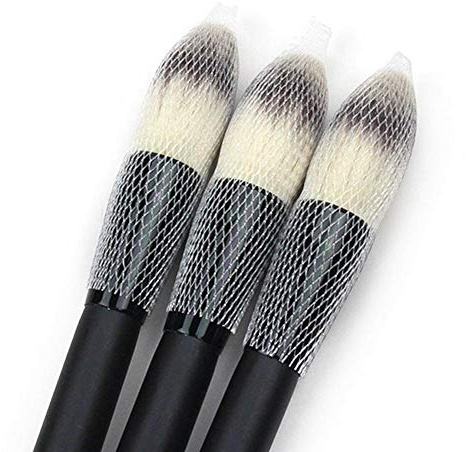 100 piezas de pinceles de maquillaje, juego de protectores de protección para bolígrafos, cubierta de malla extensible reutilizable, pincel de maquillaje, pincel cosmético protector