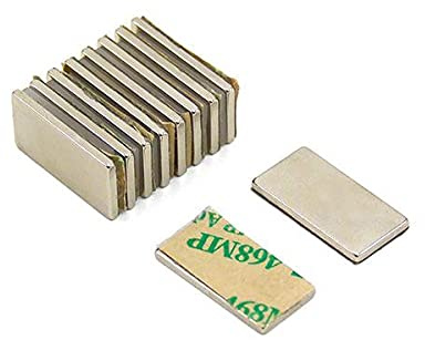 LeBigMag® | Neodym Klebemagnete mit 3M Klebefläche | 20x10x1 mm | N52 rechteckig