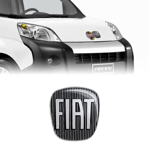 FIAT 14188C 3D Aufkleber Logo für FIAT Fiorino, Schwarz, 90 x 81 mm