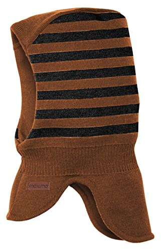 maximo MINI-Schlupfmütze, Windstopper 2-farb-Ringel Made in Germany Merino