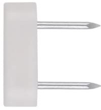 INDEX A PERFECT FIXING - SVCBL [SV-C] Soporte para estantes de vitrina y cristales, Punta de clavado doble, Blanca, Caja de 300 unidades