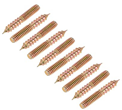 METALLIXITY Doppelseitige Schrauben (1/4–20 x 1–1/2 Zoll) 20 Stück, Stockschrauben selbstschneidende doppelseitige Schrauben – für Reparaturen zu Hause