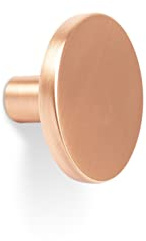 Gedotec Garderoben Haken - Kleiderhaken Garderobe Vollmetall | COMO 7017 | 1 Stück Kleiderhaken Wand D: 41 mm | Garderobenhaken Kupfer gebürstet | Haken zum Schrauben Wandhaken Handtuchhaken
