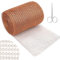 wiksite Filet en cuivre pur, 12,5 cm x 12 m, tresse en cuivre, clôture anti-limaces, protection contre les limaces, plate-bande surélevée pour plantes de protection de jardin et pour repousser les