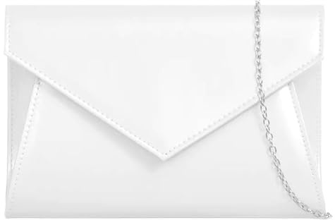 UShopUK Patent Leather Envelope Style Bridal Prom Wedding Evening Clutch Party Purse Hand Bag