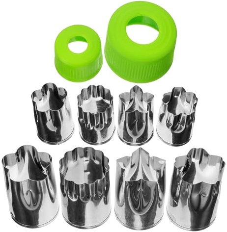 LIFKOME 8pcs Stainless Steel Shape Cake Fruit Vegetable Cutter Mold Tool Random for Baking and Kitchen Prep