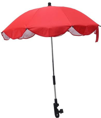 JOINPAYA sombrilla cochecito bebe sombrilla coche bebe paraguas de cochecito paraguas de protección solar anti-ultravioleta paraguas para niños artefacto de bebé andante rojo