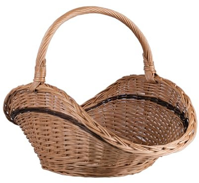 e-wicker24 Alles aus Weide Porte-bûches pour usage intérieur, Paniers et porte-bûches pour cheminées en osier naturel,Stockage du bois de chauffage - Porte-bûches (Naturel_déco)