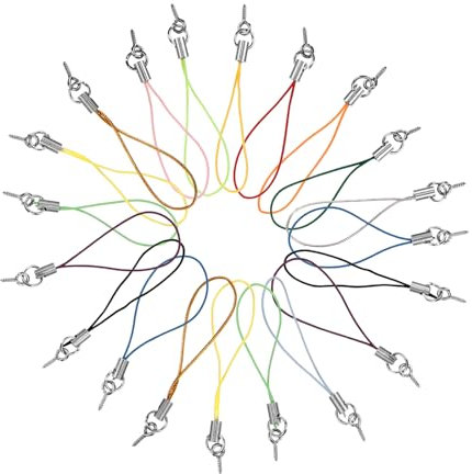 Lurrose 100pcs DIY Mobile Phone Lanyards Keychain Straps Short Phone Rope for Anti-Lost Small Cellphone Keychain Hanging Accessories for Travel and Everyday Use