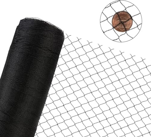 Vocray Fågelnät för trädgård 19 x 250 cm, 1/2 tum fågelnät för blåbärsbuskar, jordgubbsväxt, fruktträd, kraftiga hjortnät för växtskydd, jordgubbsnät för fågel.
