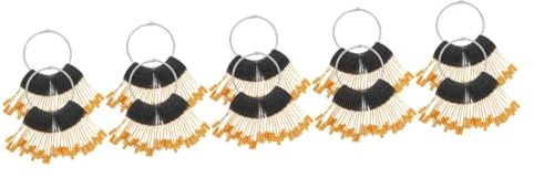 FRCOLOR 5sets Hair Sample Ring for Salon Retouch Highlight Human Hair Colors Ring Buckle