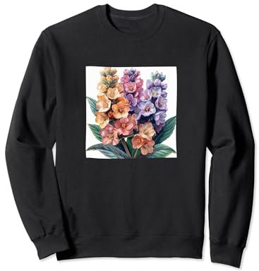 Bergenia Bouquet Floral Pastel Colors Graphic Sweatshirt