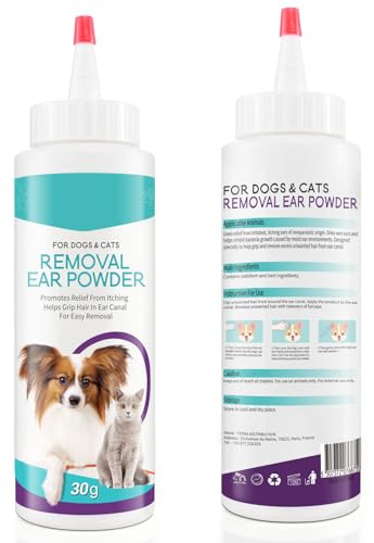 JSBNQRMZ Dog Ear Powder,30g Canker Powder For Dogs Ears,Dog Ear Cleaner, Ear wash for Dogs & Cats,Effectively Removes Debris,Waxy,Buildup and Ear Odor,Soothes Itchy & Inflamed Ears