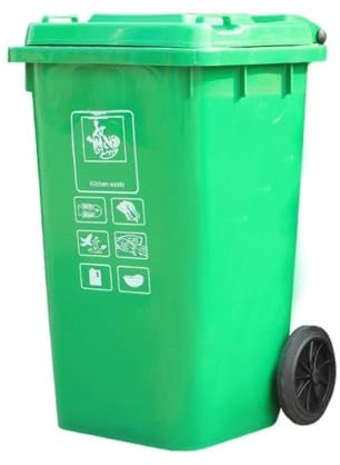 UCKYSU Bote Basura For Exteriores Contenedores Basura Clasificación Grandes Con Tapas Pedales Ruedas Contenedores Reciclaje Basura Plástico For Uso Comercial Interiores Exteriores(50L)