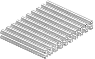 PATIKIL 20 Pezzi Perni di Riferimento in acciaio inossidabile 304, Perno di Centraggio in Metallo Testa Tonda Estremità Piatta Smussata Pioli Letto a Castello, 2x20mm (1/8 Dia)