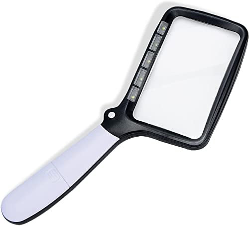 YJYJY A4 Full Page Handheld Magnifier 3X Magnifying Glass Sheet Reading Magnifying Glass Portable Reading Aid Lens for Reading Large Sheet Magnifying Glass for People with Low Vision Seniors