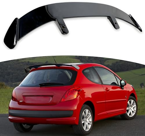 MUTUSAISI Car Universal Rear Boot Roof Spoiler Lip Top Wing Fit For Peugeot 207 2006-2013 Hatchback Active/Allure/Envy/GT/HDi/S/SE/Sport/Sportium/VTi/Verve Gloss Black Accessories