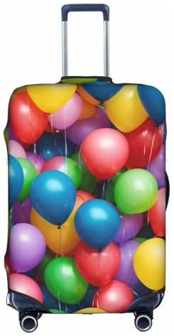 Hgvcse Resa färgglada ballonger blå himmel bagage skydd resväska skydd 45 – 81 cm bagage semester tillbehör väsentligheter, vit, S