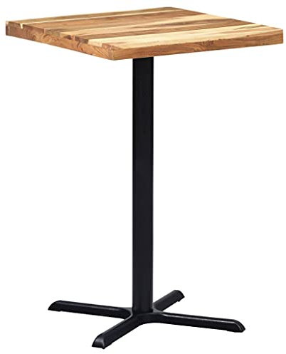 Kangmusi Bistrotisch-Gestell Schwarz 76x76x107 cm Gusseisen, Schwarz 325432
