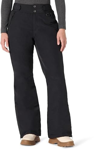 Amazon Essentials Pantalon de Ski Thermique et Résistant à l’Eau, Taille Mi-Haute Femme, Noir, L