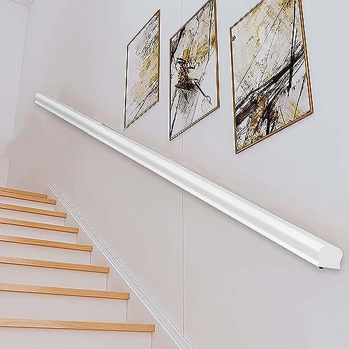 Ringhiera in legno massiccio per gradini per scale, per anziani e bambini, ringhiera di sicurezza per corridoi, montaggio a parete, antiscivolo, interno in legno (300 cm)