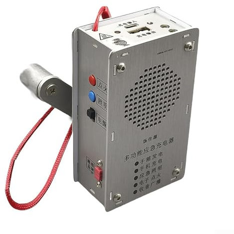 Cargador de teléfono móvil portátil de emergencia con manivela USB, cargador de generador de energía manual para acampar al aire libre, senderismo (versión de batería)