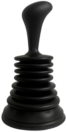 Mini Sink Plunger for unclogging Blocked Sink, Ergonomic Design for Comfortable and Effective Clog Removal. Durable Performance, Perfect for Household use. (Black)