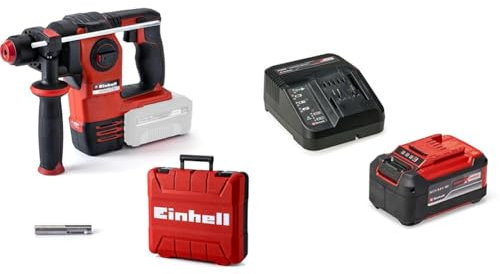 Einhell Professional Akku-Bohrhammer HEROCCO 18/20 Power X-Change (18 V, Brushless, 2,2 J, SDS-plus, pneumatisches Schlagwerk, Tiefenanschlag, inkl. Koffer, inkl. 5,2 Ah Akku & Ladegerät)