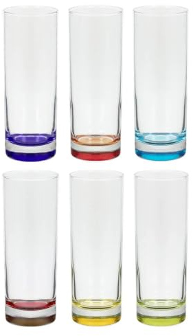 Paris Prix Secret de Gourmet - Lot de 6 Verres à Eau Colori 31cl Multicolore