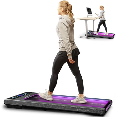 Sportstech Walking Pad mit Steigung, 150 kg belastbar, 8 km/h, Under Desk