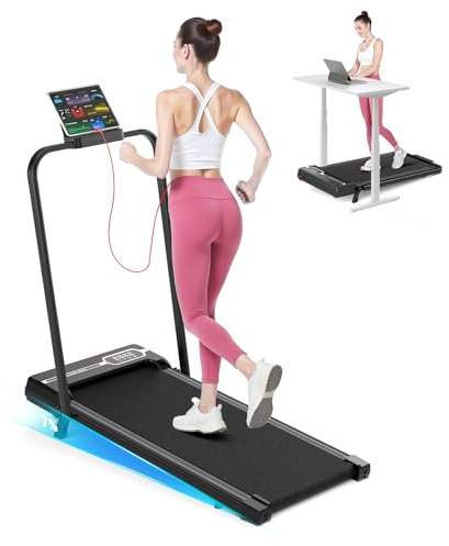 Cinta de Correr 4 en 1 Plegable con Inclinación 7% – Eléctrica Silenciosa 8 km/h, Motor 2,5 CV, Sistema de Amortiguación, Pantalla LCD, 130 kg Máx – Hogar y Oficina