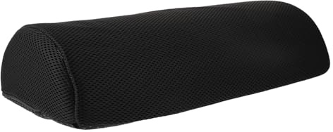 DOITOOL Reposapiés de Oficina Semicírculo Negro Malla, Cojín Ergonómico de Alta Recuperación para Aliviar Tensión Muscular, Soporte Cómodo para Debajo del Escritorio y Descanso de Piernas
