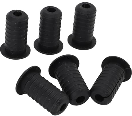 Riuulity Set di Passacavi per Cavi con Diametro del Foro di 7 Mm, Manicotto da Parete in Gomma Resistente Al Calore per Riparazioni, 6 Pezzi Facile Installazione (BLACK)