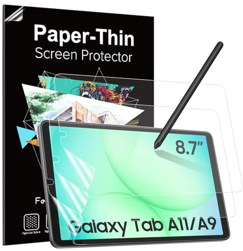 MoKo Lot de 3 Protection Écran pour 8,7 Pouces Samsung Galaxy Tab A11 2025 | Paperlike pour Samsung Tab A9 Tablette, Anti-reflet pour Écrire et Dessiner Comme Sur Papier, Haute Sensibilité Tactile