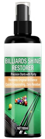 Spray Nettoyant pour Billes de Billard,Solution Cireuse 100 ml - Avec Chiffon et Polish pour Billes - Élimination des Taches pour Débutants et Experts - Usage Domestique,