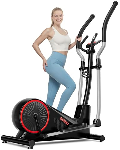 GOIMU Elliptical Machine, Elliptical Exercise Machine for Home with Hyper-Quiet Magnetic Driving System, Elliptical Trainer with 15.5IN Stride, 350LBS Loading Capacity