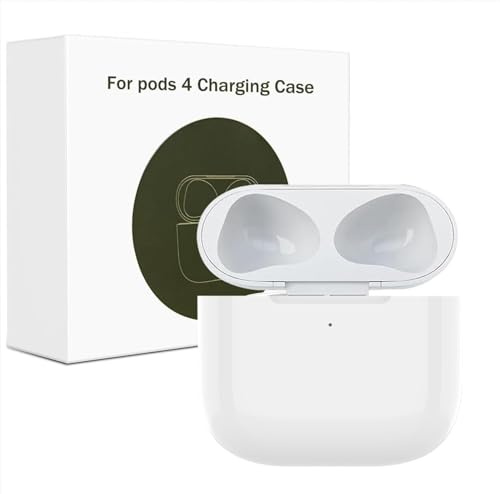 Yiko Funda de Carga inalámbrica de Repuesto Compatible con AirPods 4 (2024), Funda de Carga inalámbrica con botón de sincronización de emparejamie