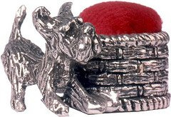Wentworth Pewter – Pewter Pin Cushions – Handmade Novelty Gift for Sewing Enthusiasts – Cute & Collectible – Made in UK (Terrier)