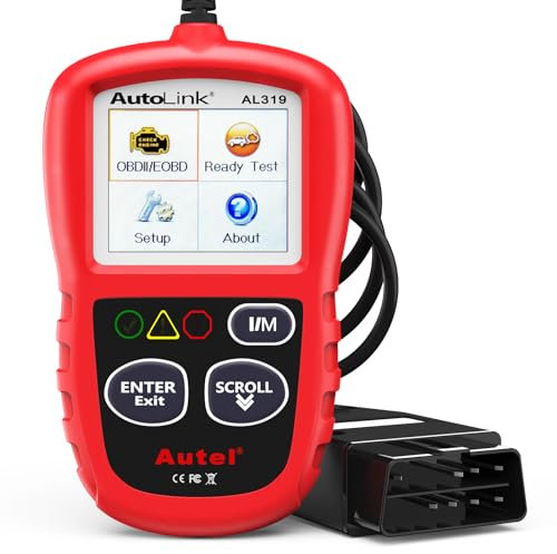 Autel AutoLink AL319 OBD2 Diagnosegerät,EIN-klick-I/M-Bereitschaftstest,Vollständige OBD2-Funktionen,KFZ Auslesegerät Auto for Alle Fahrzeuge,Deutsch Auto Diagnose Scanner，2024 Aufgerüstet
