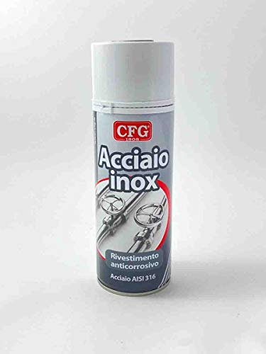 CFG - SPRAY 400ML ACCIAIO INOX 18/10 RIVESTIMENTO ANTICORROSIVO PER ACCIAIO FERRO GHISA ZINCO ALLUMINIO