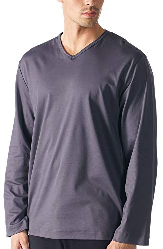 Mey Nachtwäsche Serie Melton Herren Homewear Shirts Soft Grey M(50)