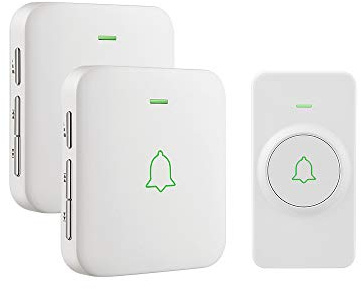 AVANTEK Wireless Door Bell, CW-12 Mini Waterproof Doorbell Chime Operating at 1000 Feet with 52 Melodies, 5 Volume Levels & LED Flash