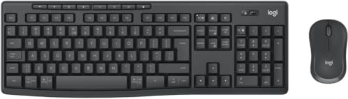 Logitech MK370 Combo for Business (920-012077) Tamaño Completo (100%) • RF Wireless + Bluetooth • Membrana Key Switch • QWERTY • Grafito • Ratón Incluido (5099206113060)