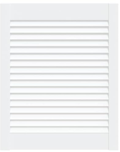 vidaXL Skåplucka lamelldesign vit 61,5x49,4 cm massiv furu