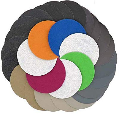 X-BAOFU, Lot de 30 disques abrasifs ronds 75-80 mm Grain 1000/1500/2000/3000/5000/7000