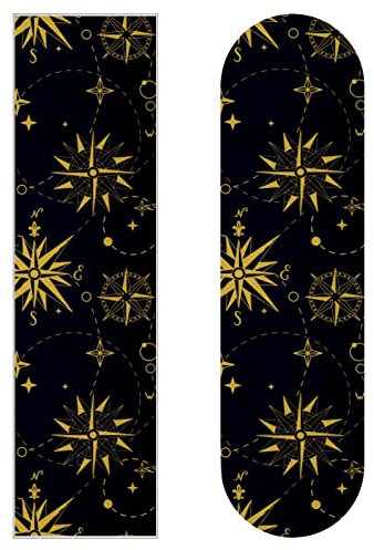 Compass Wind Rose Skateboard-Griptape Bogen Schleifpapier Longboard Aufkleber Roller Deck Sandpapier 2 Stück